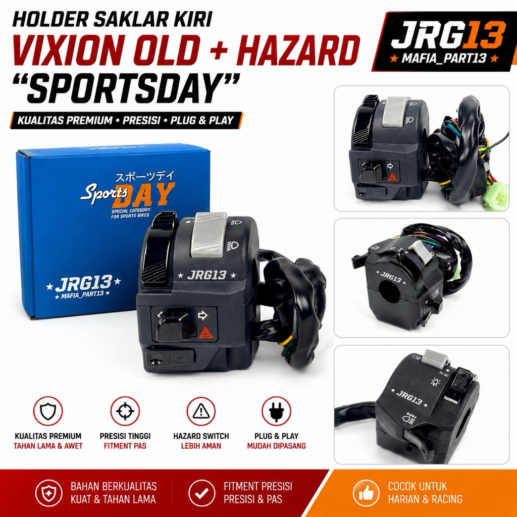 holder kiri vixion old bisa hazard original DAY saklar variasi ori viksen motor