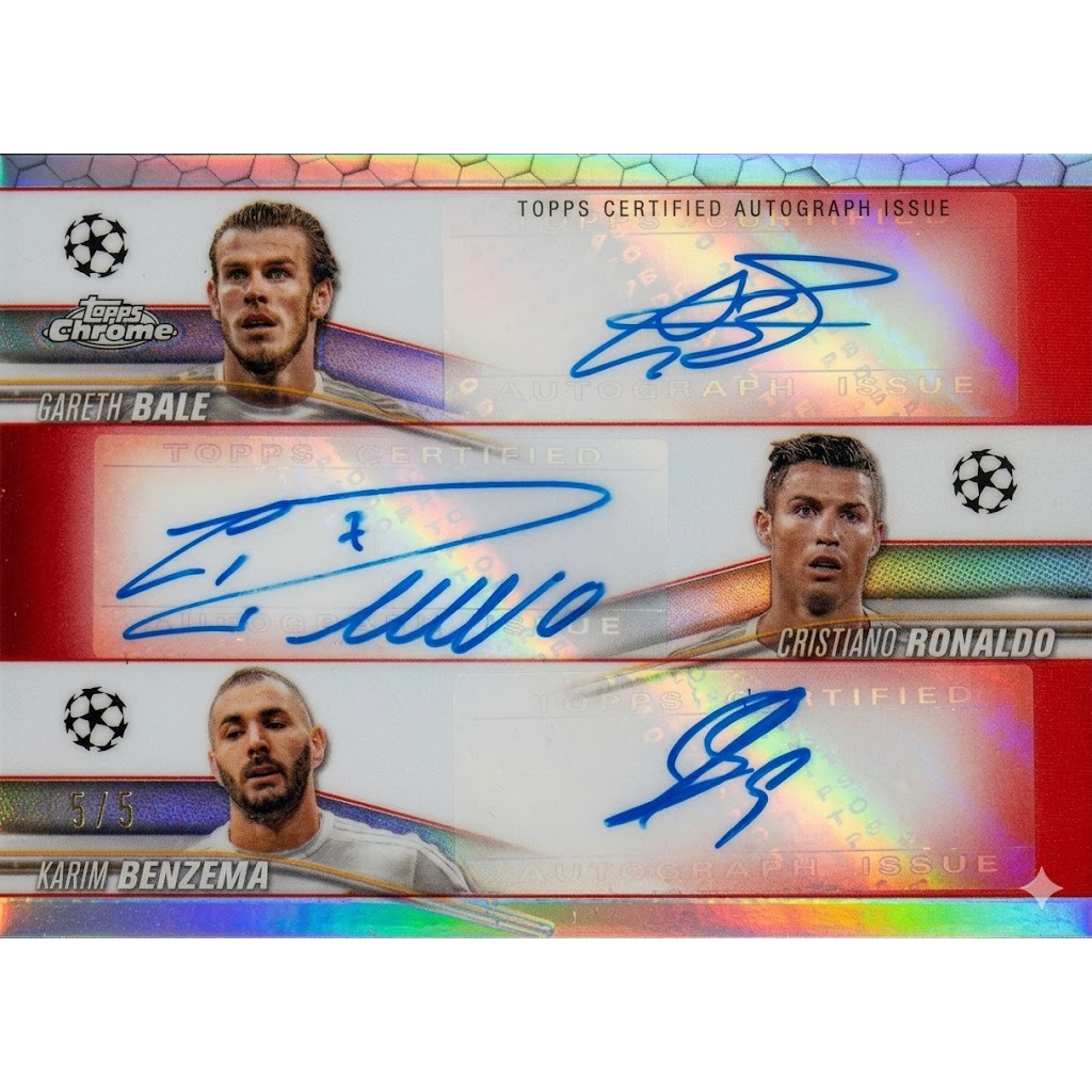 Fullprint Replica Kartu Mainan Anak Jadul Bola tanda tangan Ronaldo, Benzema, Bale