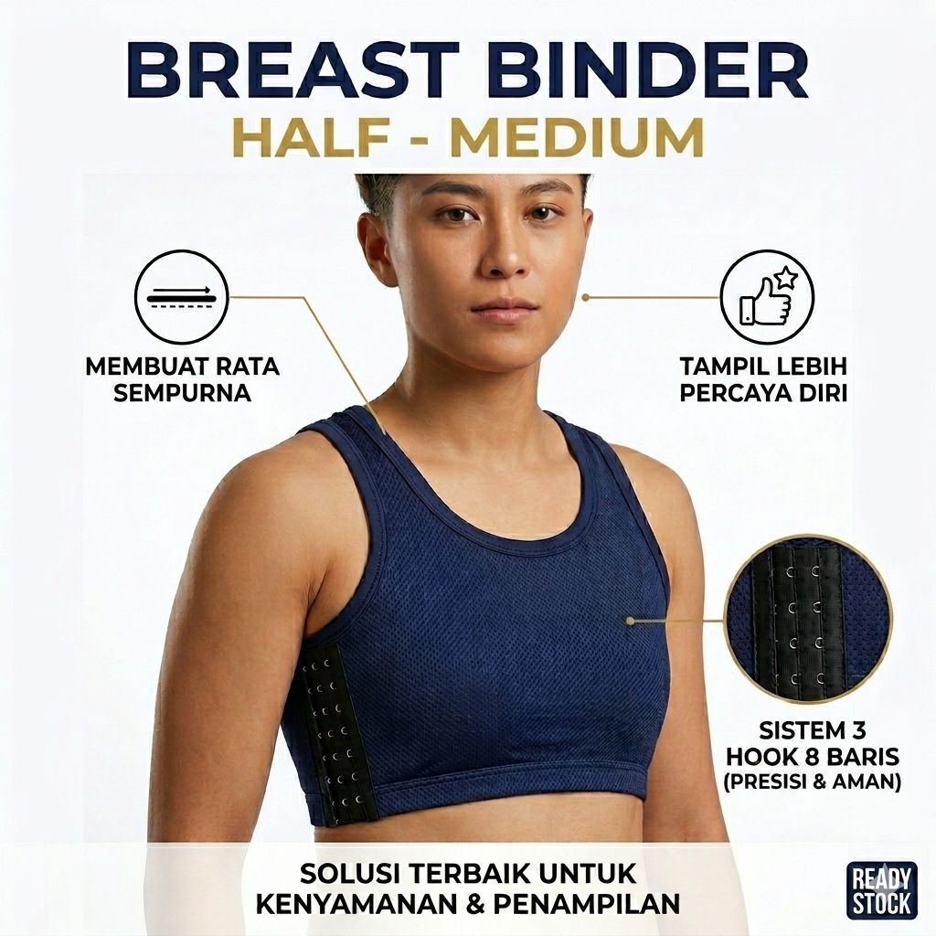 Bra Perata Dada For Unisex Breast Binder Half Bra Perekat Medium Perata Dada Bra Sport For Unisex