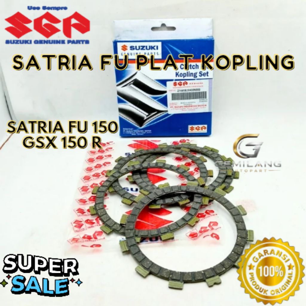 PLAT KOPLING KODE SATRIA FU, PLAT KOPLING SATRIA FU 150, PLAT KOPLING GSX 150 R