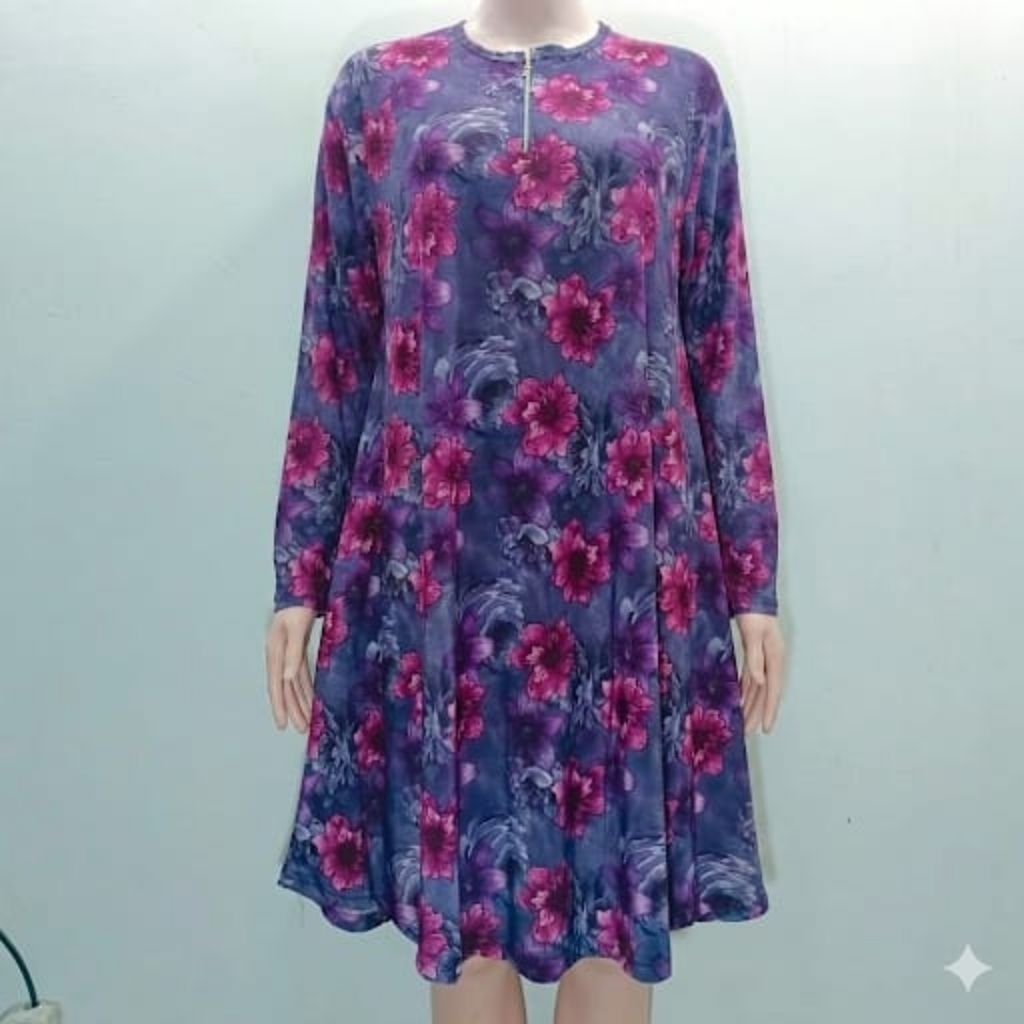 Daster/tunik busui super jumbo bahan jersey korea