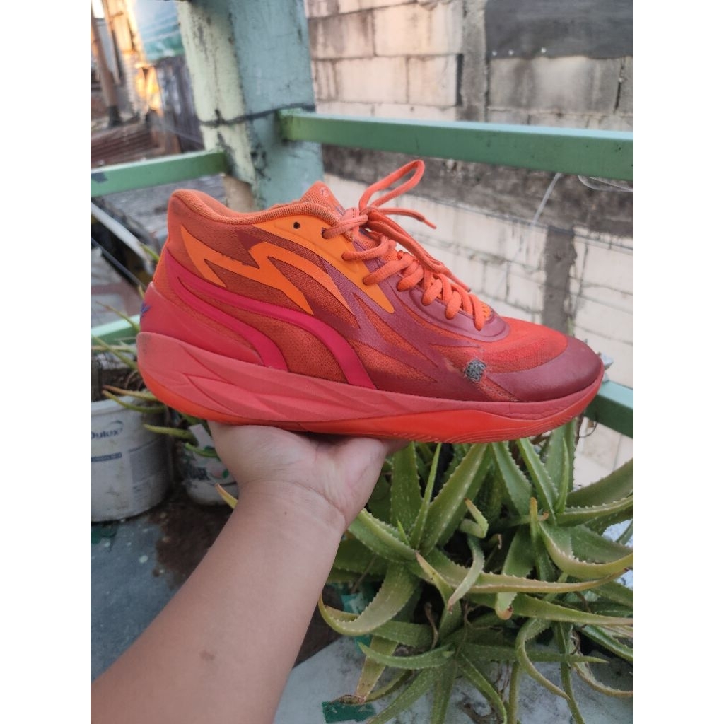 Puma Melo Mb 02 Supernova Orange Basket Sneakers Original Sepatu Basket Size 44