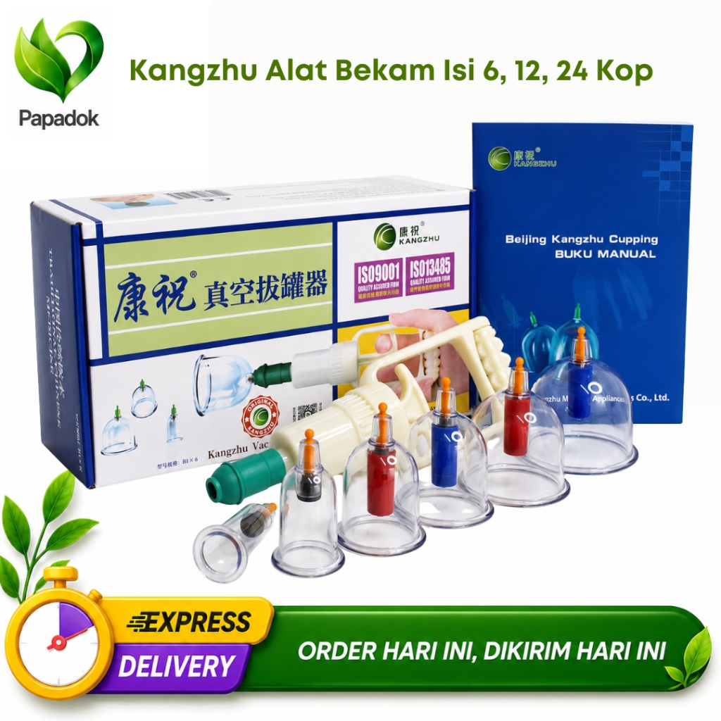 Alat Bekam Kangzhu 24 Kop Paket  Bekam Komplit Lengkap