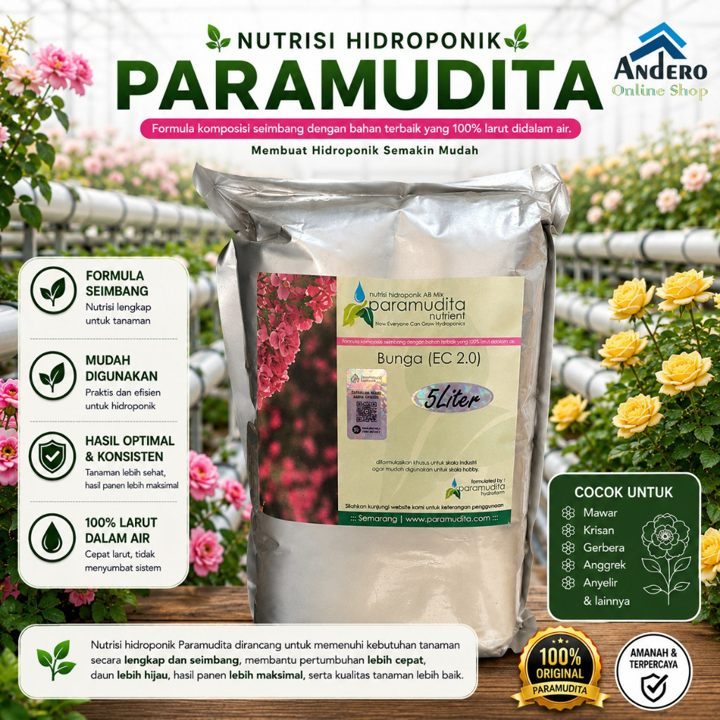 AB Mix Bunga 5 Liter Paramudita Nutrient Nutrisi Hidroponik