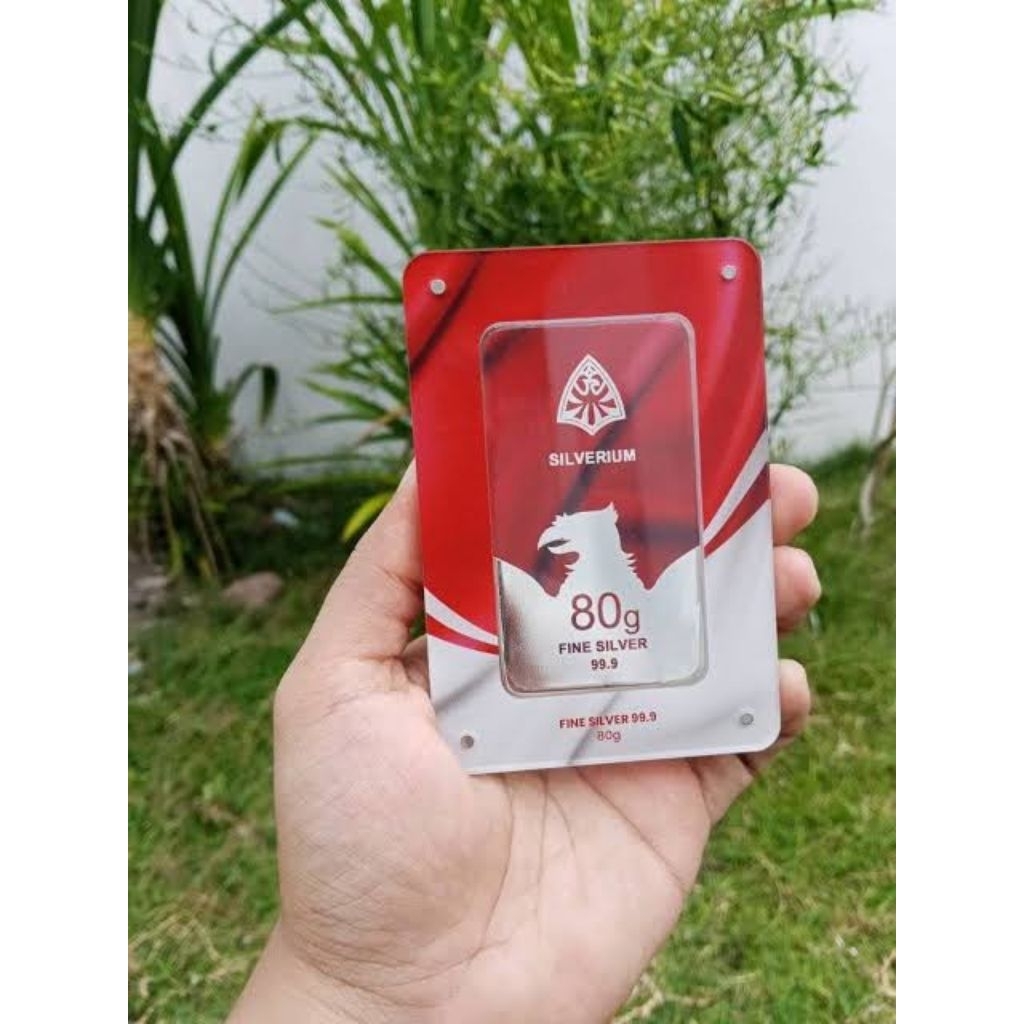 silverium 80g silvrgram 80g perak batangan 80g.#silverium#perakbatangan#logammulia#perakantam#silver
