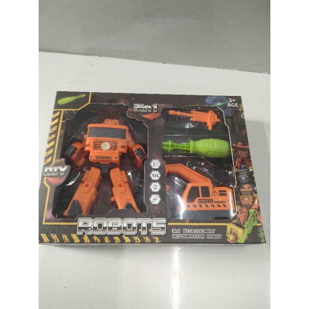 mainan anak robot 3in1