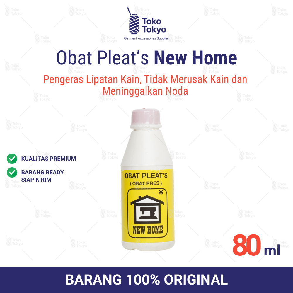 Obat Pleats Press Lipatan Kain Merk New Home - Tidak Merusak Kain, Lipatan Permanent