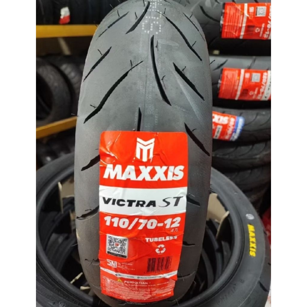 BAN MAXXIS VICTRA 110/70-12 TUBLES/BAN LUAR DEPAN FAZZIO/BAN MAXXIS VICTRA BELAKANG FILANO/BAN DEPAN