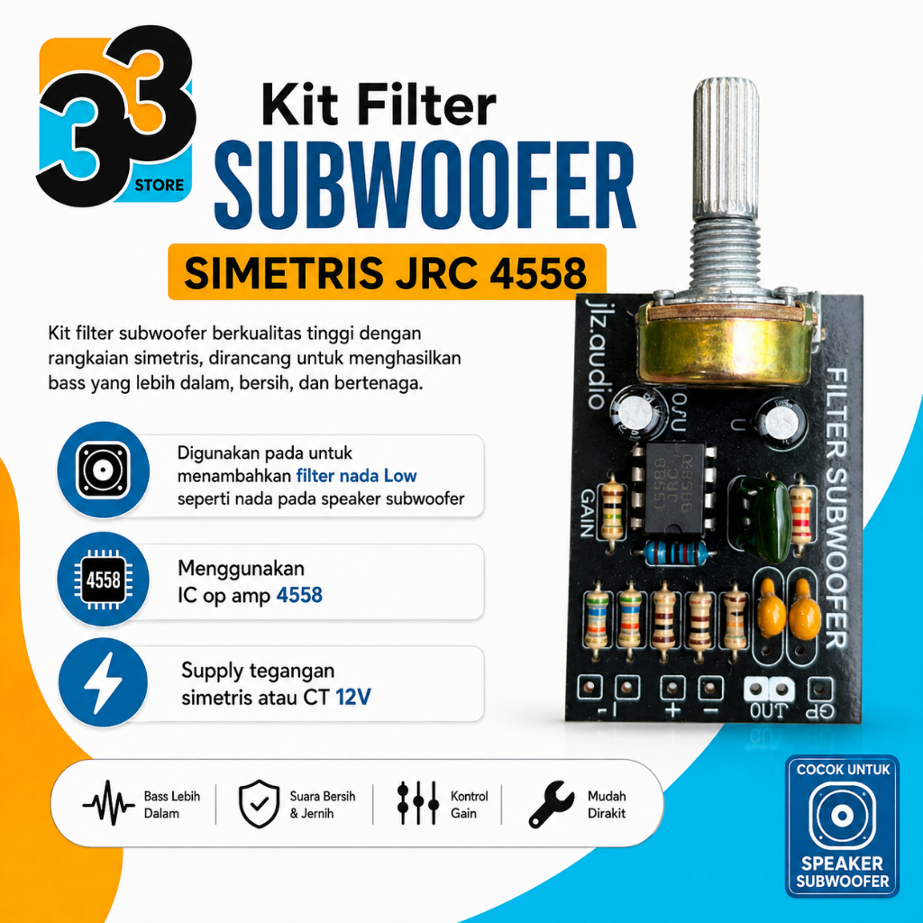 kit filter subwoofer simetris JRC 4558