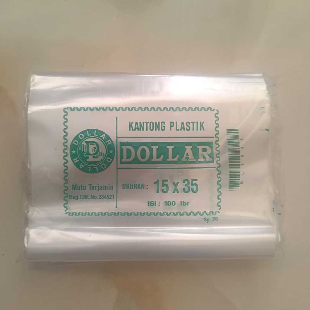 Plastik PP dollar 15x35 / 17x30 / 17x35 / 18x30 / 18x35 [1 pack isi 100 lembar]