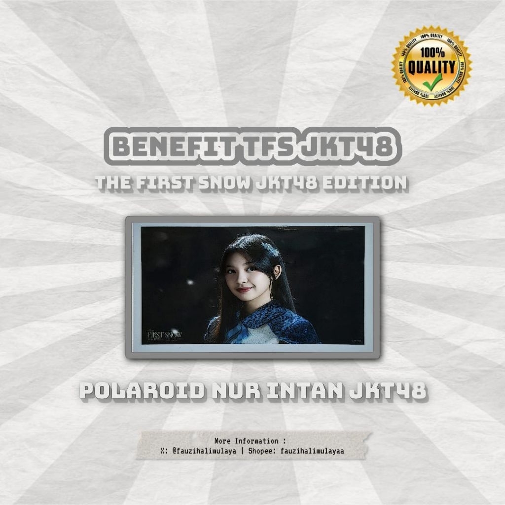 [LIMITED] BENEFIT POLAROID NUR INTAN THE FIRST SNOW JKT48 OFFICIAL