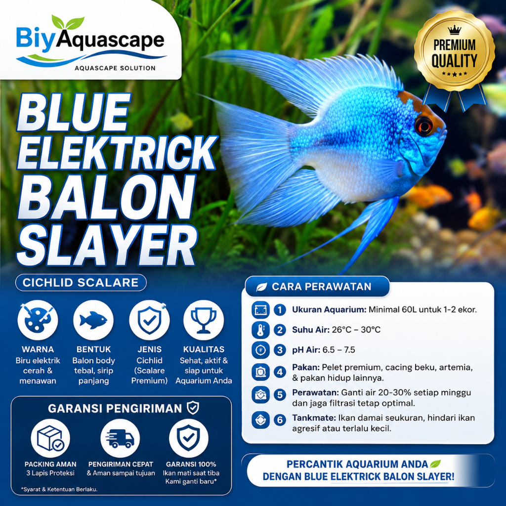 BLUE ELEKTRIK BALON SLAYER SIZE INDUK