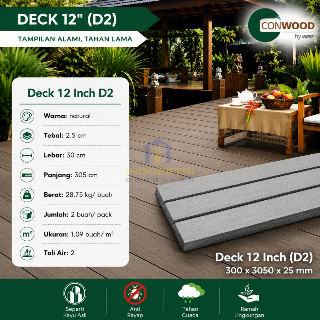 Conwood Deck 12" D2 / Conwood Decorative Deck 12" (300 x 3050 x 25 mm)