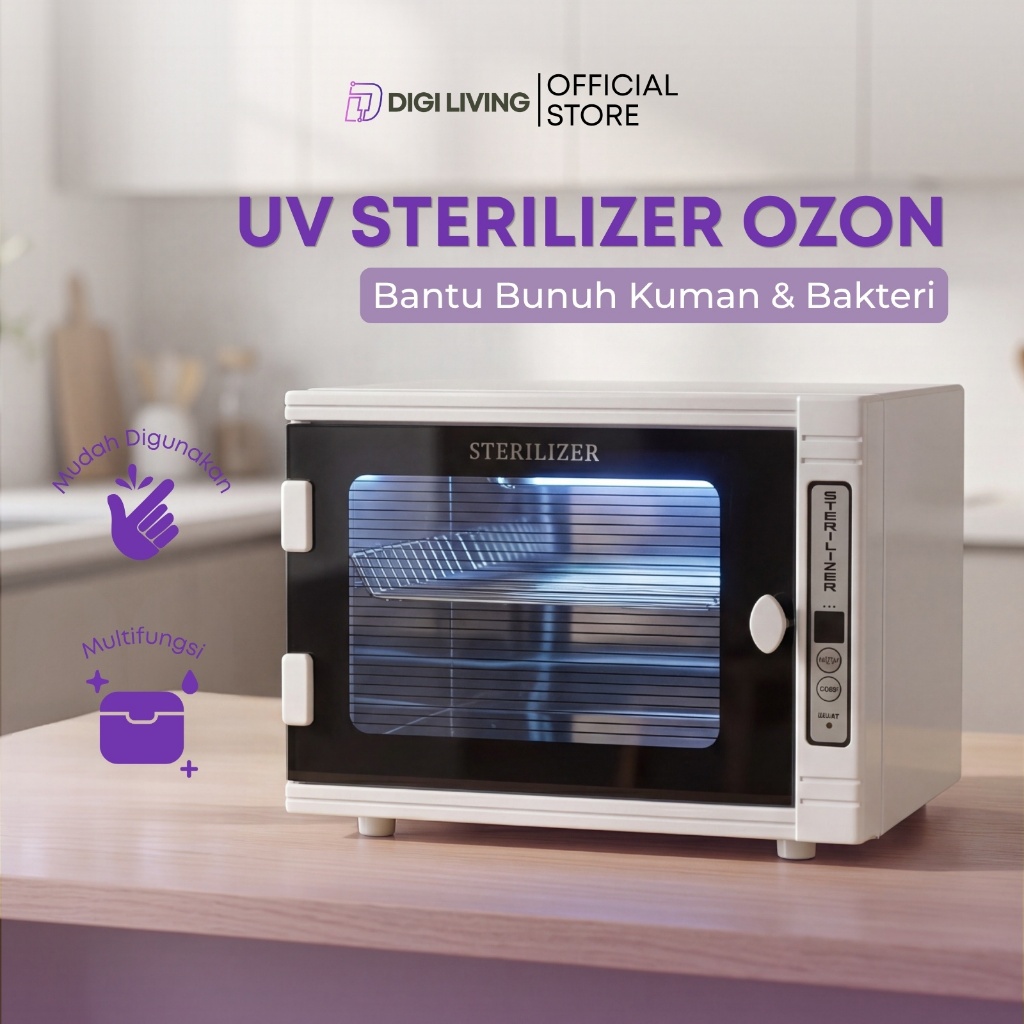 DIGILIVING - UV Sterilizer Box Ozon | Kotak UV Alat Sterilisasi Multifungsi