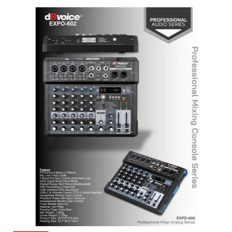 dBvoice EXPO-602 Audio Mixer 6 Channel