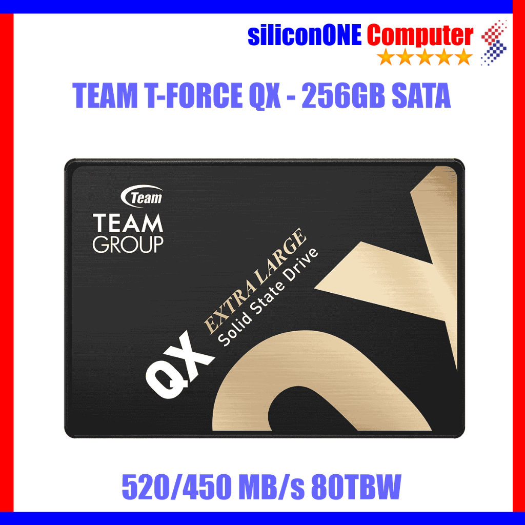 Team SSD 256GB T-FORCE QX Sata III 2.5" SLC Cache 3Tahun
