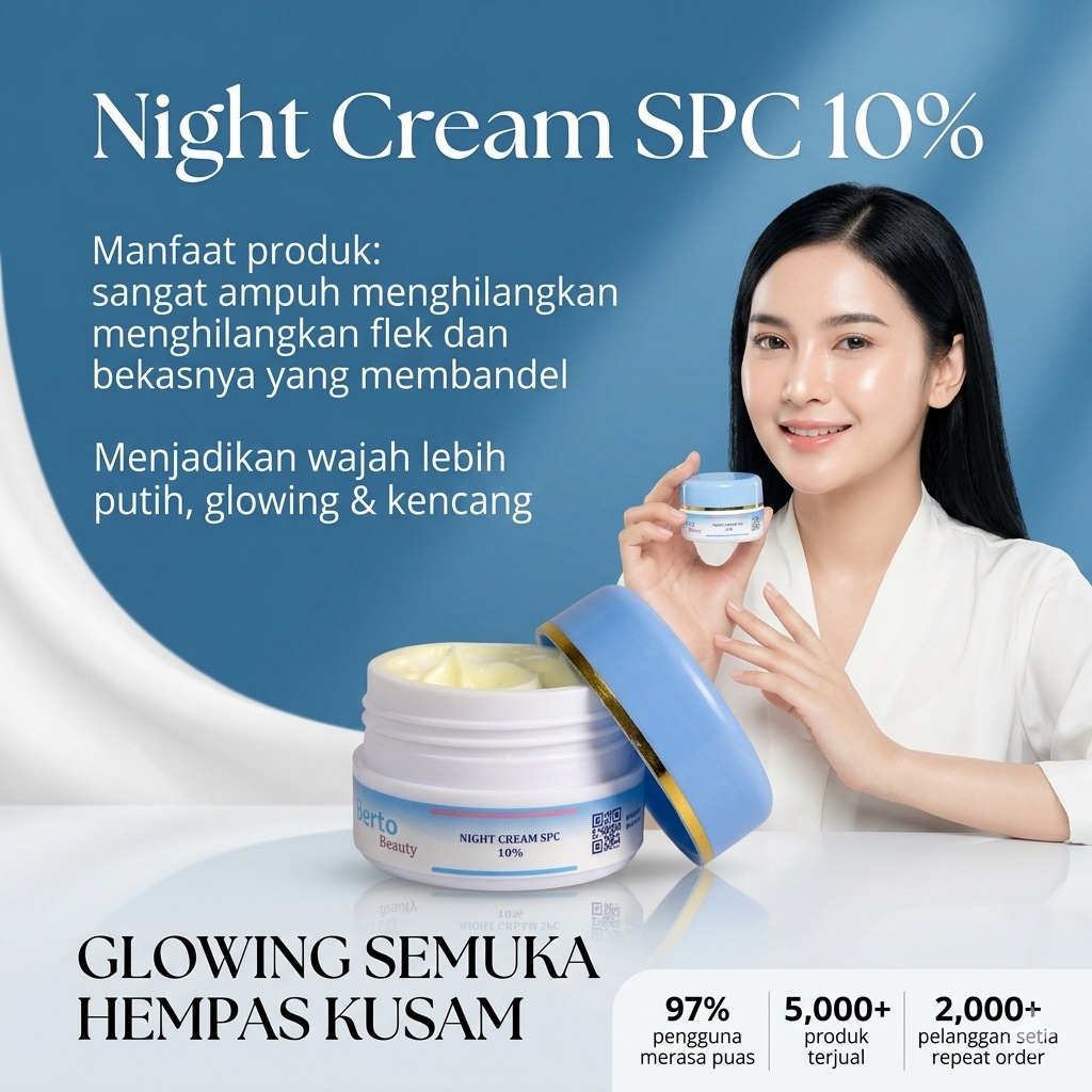 Ecer Night Cream Farma SPC 10% Original | Krim Malam 10%