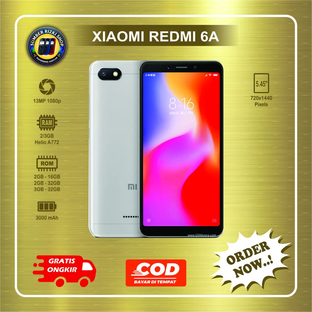 HP XIAOMI REDMI 6A Normal second batangan siap pakai