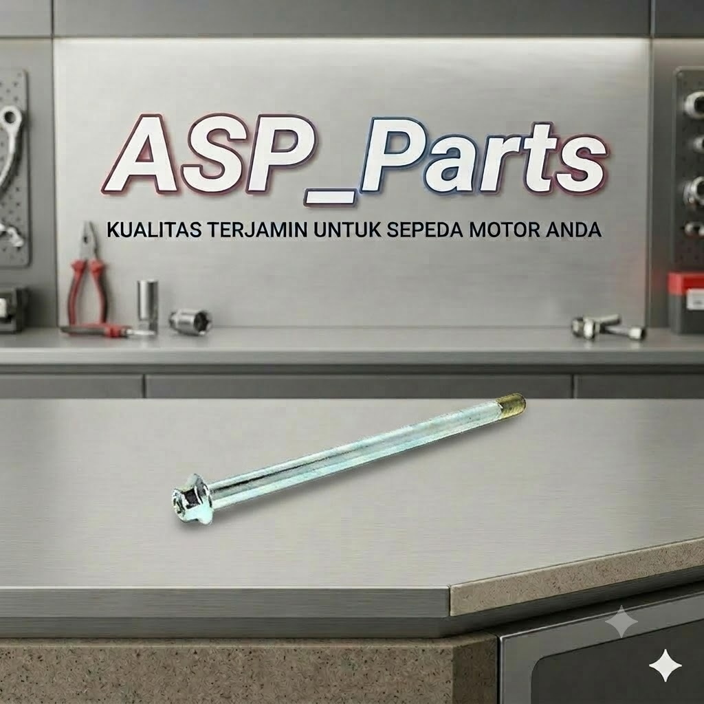 42301KFM900 Axle Rear Wheel As Roda Belakang Supra Fit As Roda Depan Scoopy Donat 42301-KFM-900