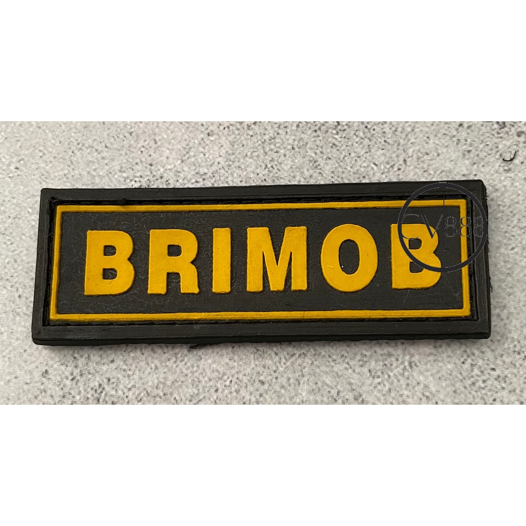 Patch Brimob (Kuning Kecil Pdk) - Patch Velcro BRIMOB - Prepetan Brimob Indonesia - Patch Velcro Kar