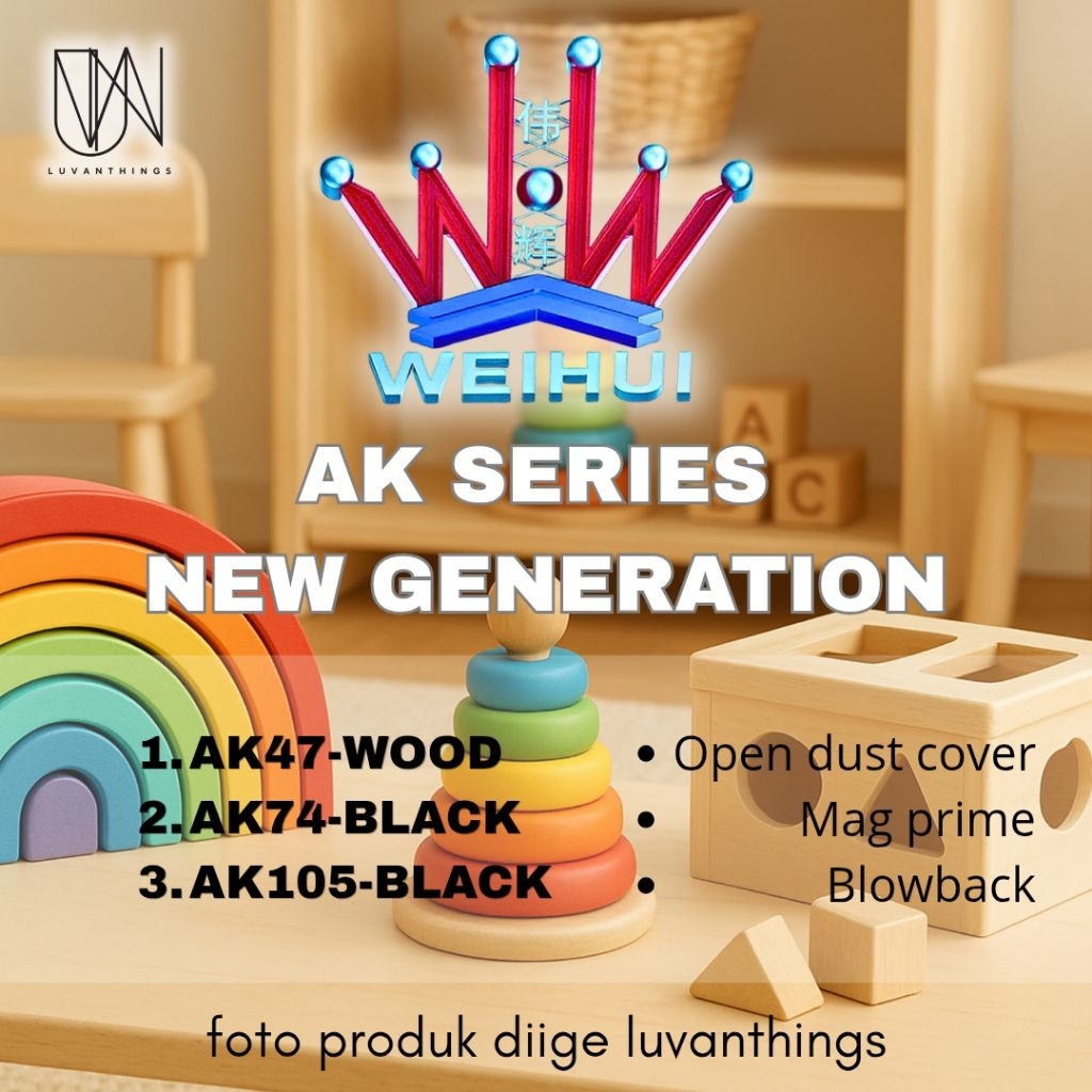 Luvanthings Mainan Anak Pajangan Rumah dan Latihan Motorik Anak New Sereies AKA WEIHUI Toys