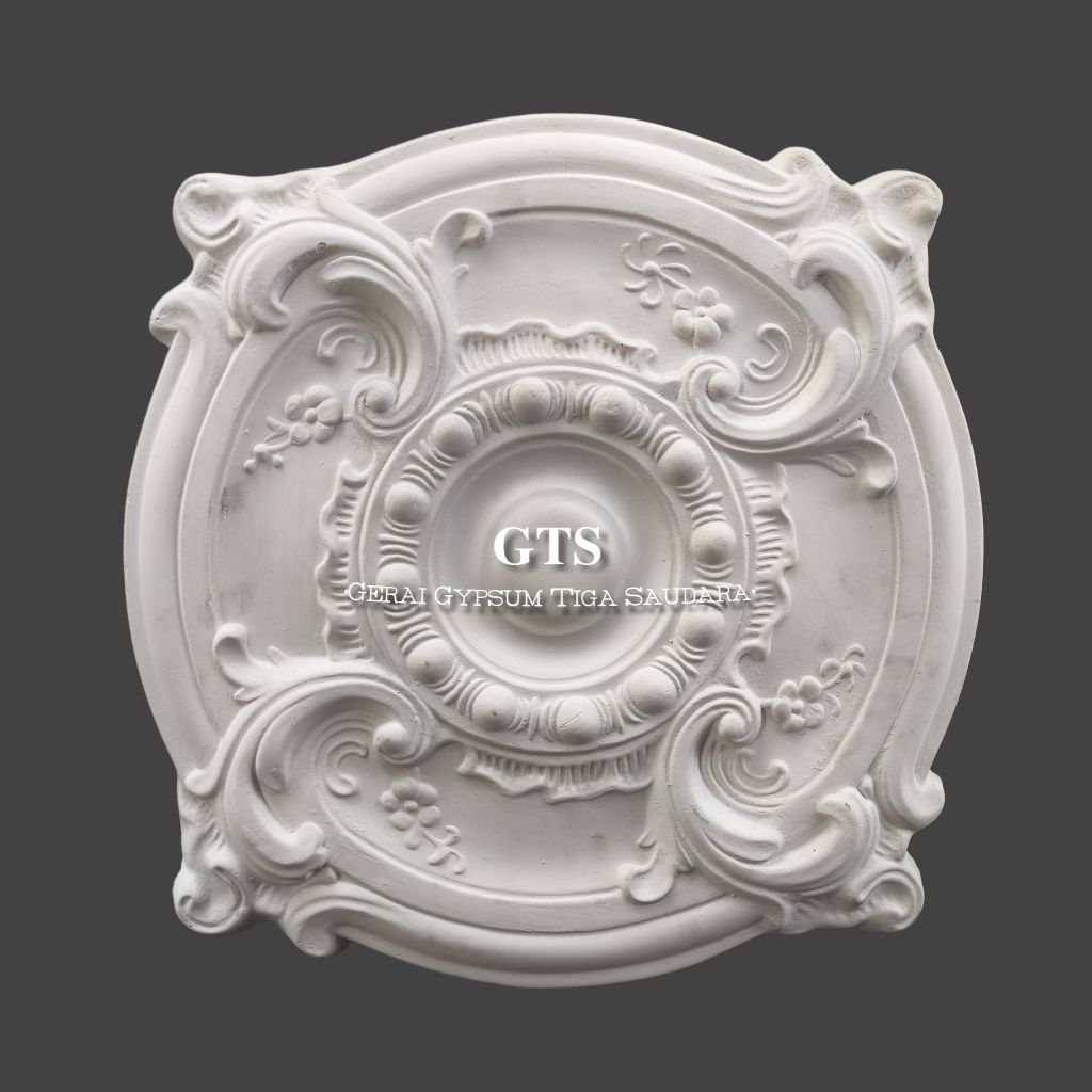 Ornamen lampu - Tempat lampu gypsum - Ornamen gypsum klasikan 50cm