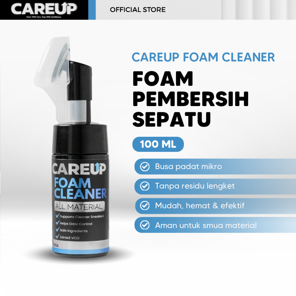 Careup Foam Cleaner | Sabun Pembersih Sepatu Instant tanpa bilas | Waterless Foam Cleaner | Pembersi