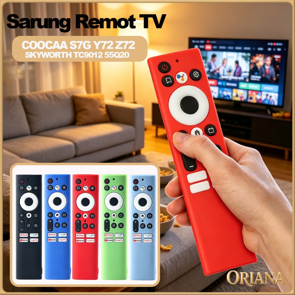 Cover Remote TV Silikon COOCAA S7G Y72 Z72 Pelindung Remot Anti Slip Anti Gores 5 Warna Ready Stock 