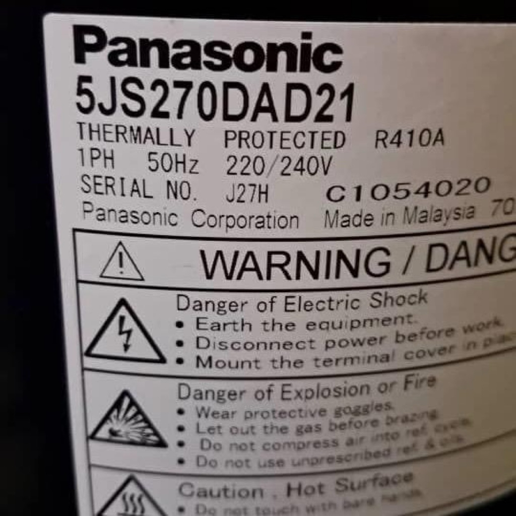 Kompresor ac PANASONIC 5JS270 | 5JS270DAD21 2,5PK R410A
