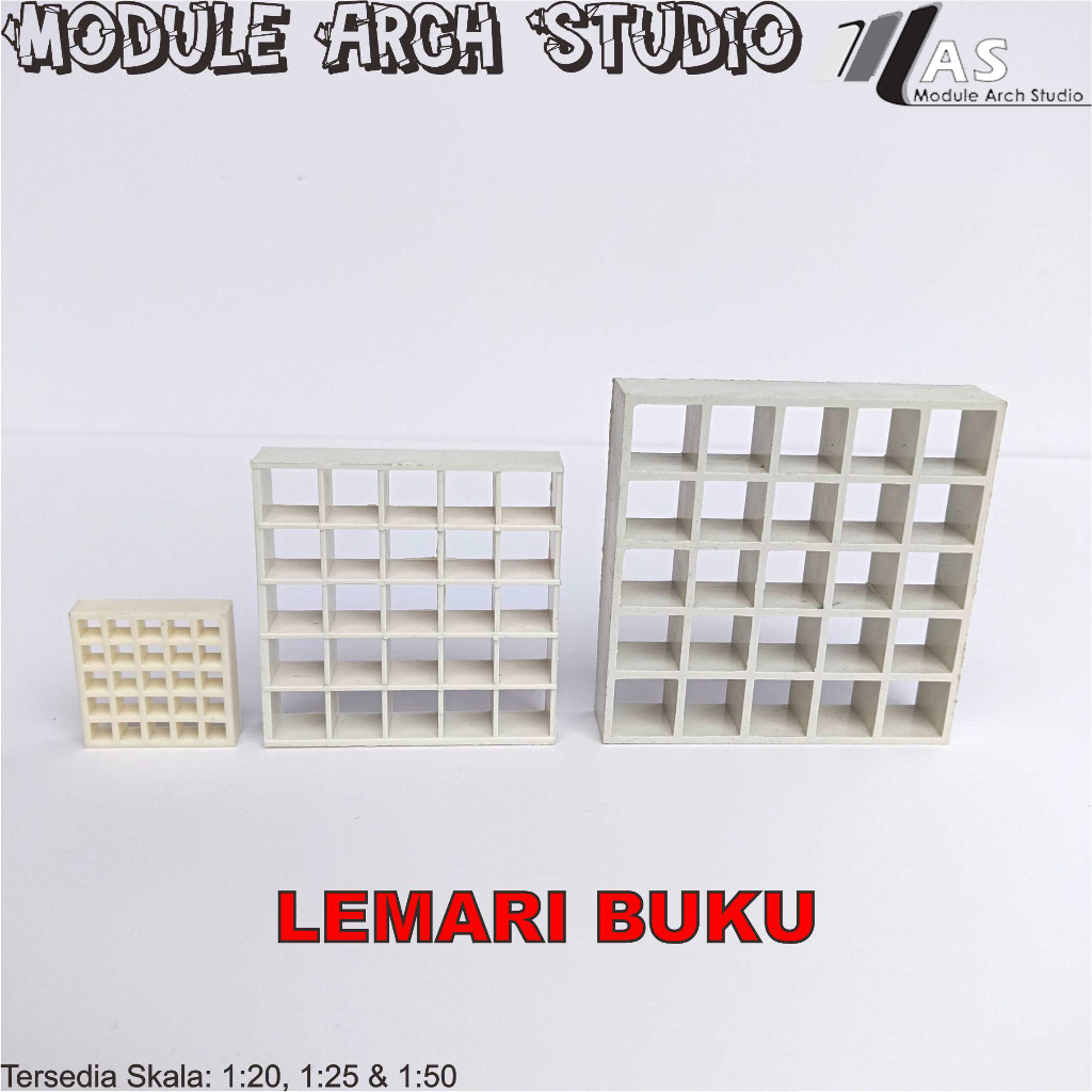 Miniatur Lemari Buku - Maket Rak Buku