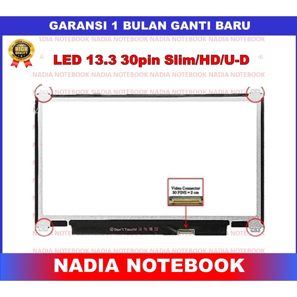 LCD LED Acer Travelmate P2 P238 TMP238-M 13.3 13 Inch 30 Pin 30pin Slim Tipis HD Bracket Kuping Baut