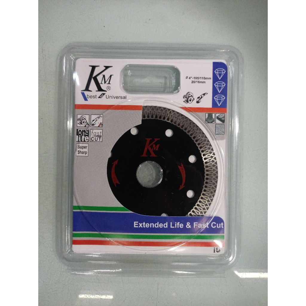 Diamond Wheel KM Batik Turbo Hitam 4" Premium Best For Marmer/Granite/Tile