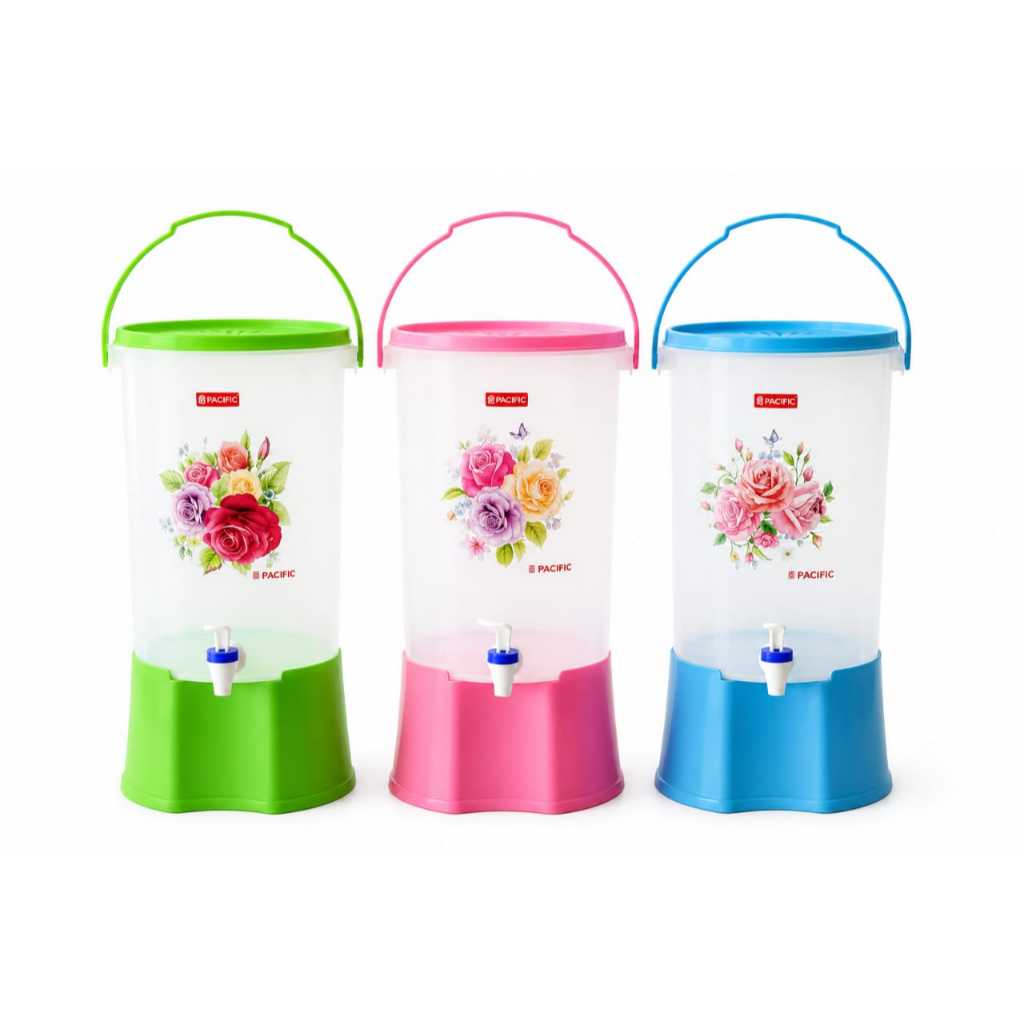 Dispenser Minuman Plastik 12 18 Liter Ice Bucket Tempat Sirup Es Buah Teh Poci