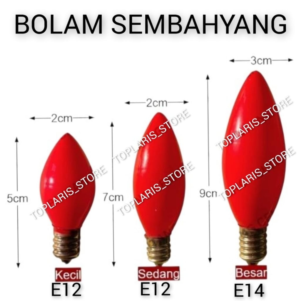 Bohlam Lampu Cabe Sembahyang E12 E14 01