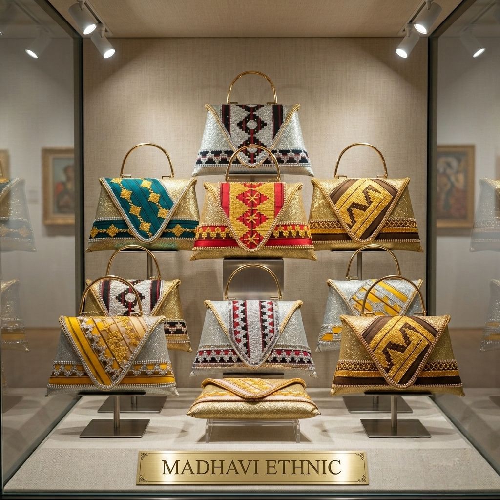 MADHAVI ETHNIC - Tas Pesta Tapis Lampung Premium