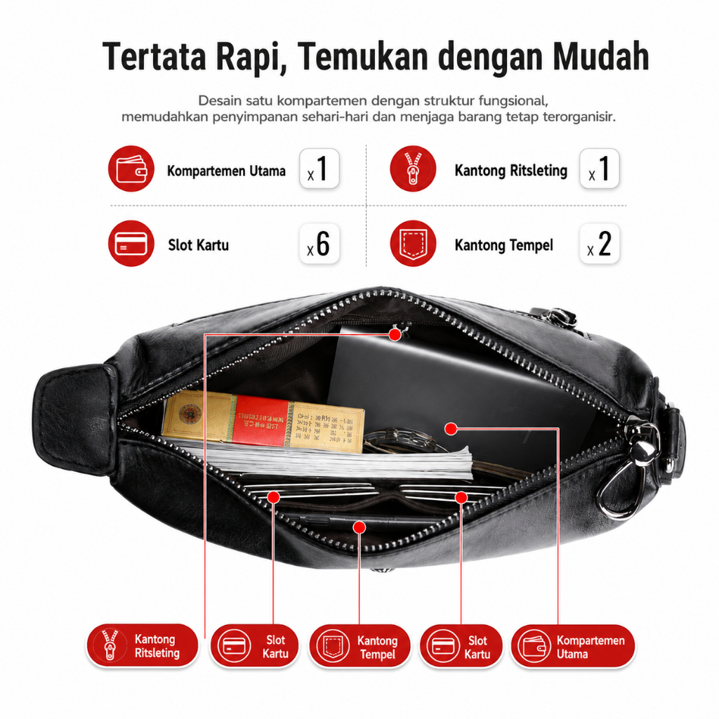 OFFICIAL TAS TANGAN CLUTCH DOMPET PRIA ELEGAN IMPORT DOMPET TANGAN MEWAH COWOK RUANG UANG BESAR