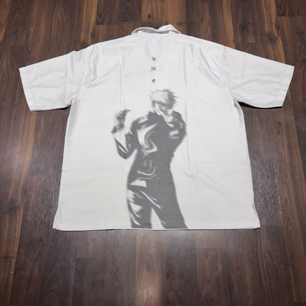 Shirt / Kemeja RYACTOR Gojo Satoru White Grey Colour (NEW)