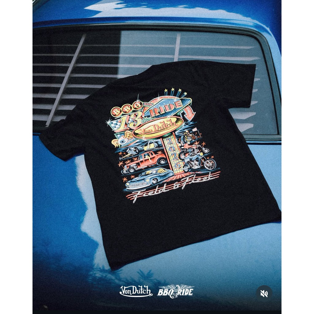 JASTIP Tshirt Von Dutch X BBQ RIDE 2026