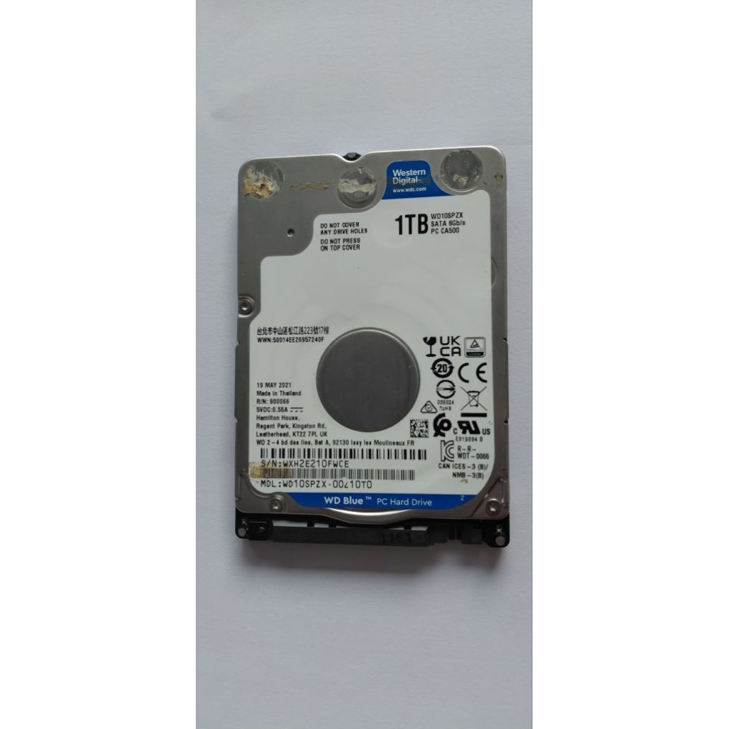 HDD Laptop 1TB Western Digital 2.5 Inch SATA3 Hardisk Internal Notebook PC SATA 3 SECOND BEKAS JARAN