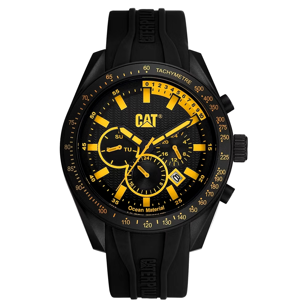Original 100% Jam Tangan Pria CAT Oceania Multi LQ.169.21.127 Black Rubber Strap Garansi Resmi 2 Tah