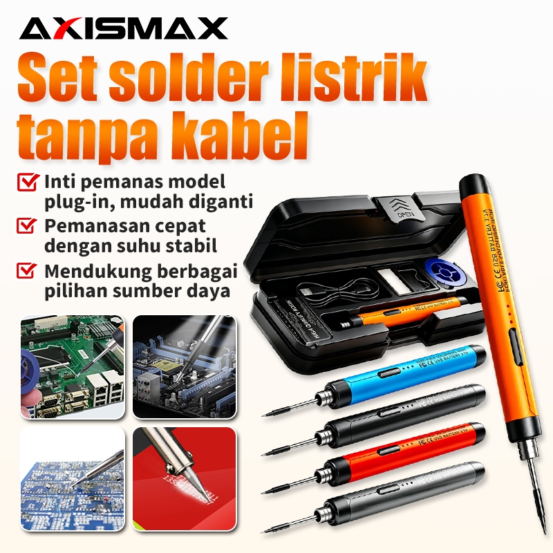 Paket Alat Solder - Solder Listrik 8Watt - Penyedot Timah Solder - Timah Solder