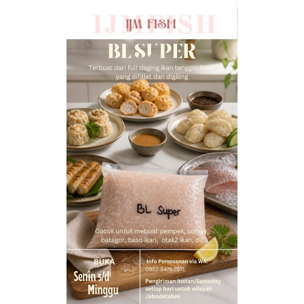 DAGING IKAN TENGGIRI BL SUPER GILING 1 KG