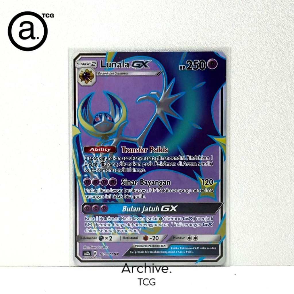 Lunala GX (180/171) Pokemon Indonesia ~ Kebangkitan Legenda (Set B) AS2B