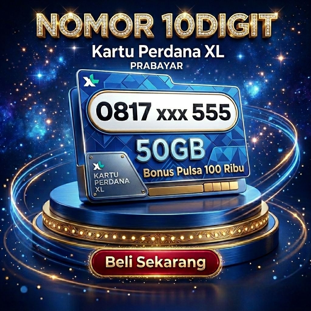 [Nomor Cantik 10 Digit] Kartu Perdana XL Sudah Di Lengkapi Kuota 50GB Dan Pulsa 100K Perdana Cantik 