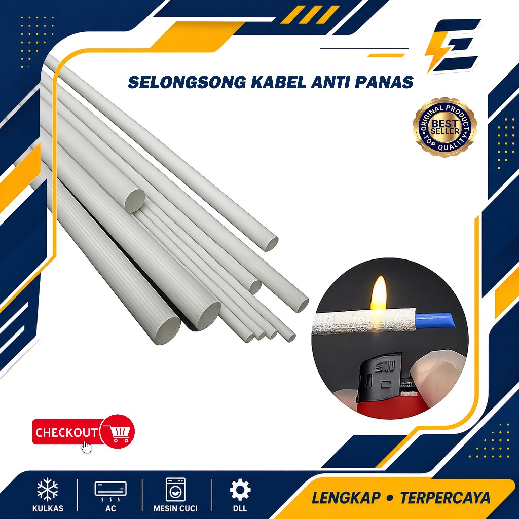 SELONGSONG KABEL TAHAN PANAS 1 METER/ SELONGSONG PELINDUNG KABEL DAN KAWAT 1 METER