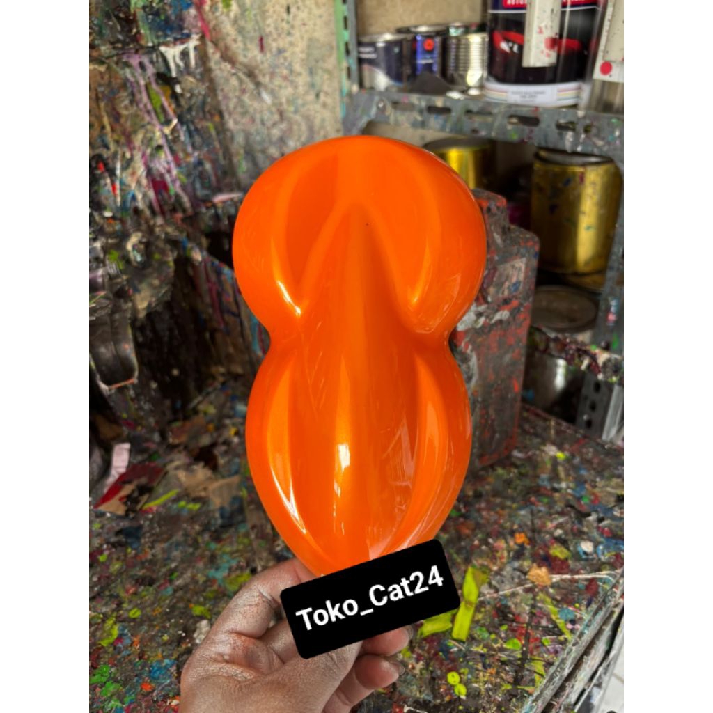 cat vivid oren metalik pu/cat vivid orange metalik gold pu polyuretane