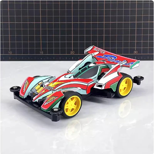 Rep Tamiya Mini 4wd Merk Jiepin Painting Body Anime Look Series Buster Sonic