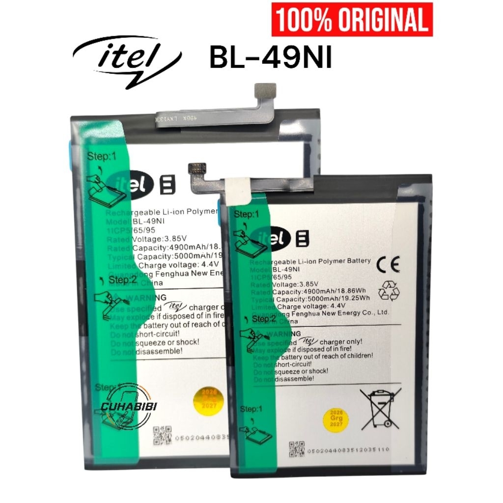 BATTERY BATRE BATERAI ITEL S23 A60 A70 A60S BL-49NI