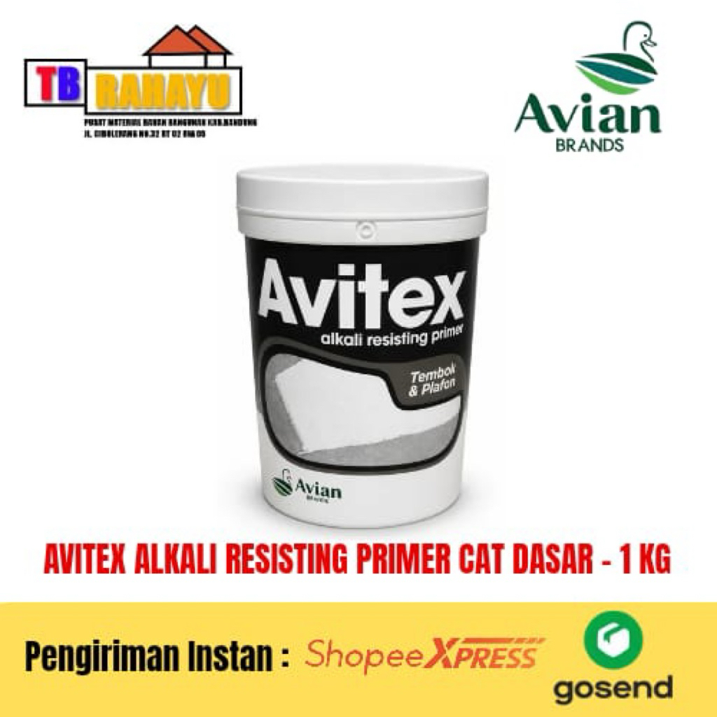 Avitex Cat Dasar Alkali Resisting Primer, Cat dasar tembok avitex allkali - 1 KG