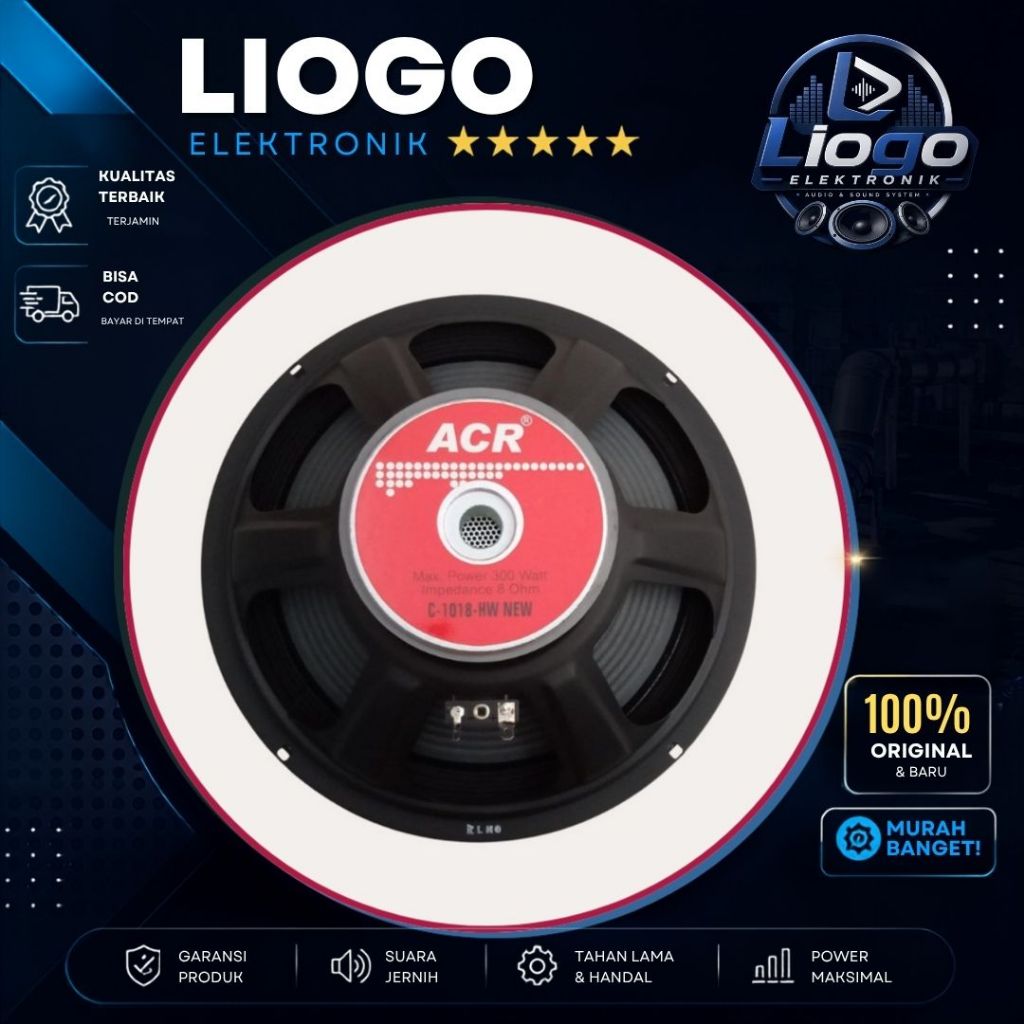 Speaker ACR 10 Inch ACR 1018 HW ACR Fullrange 10 Inch C1018HW C 1018HW
